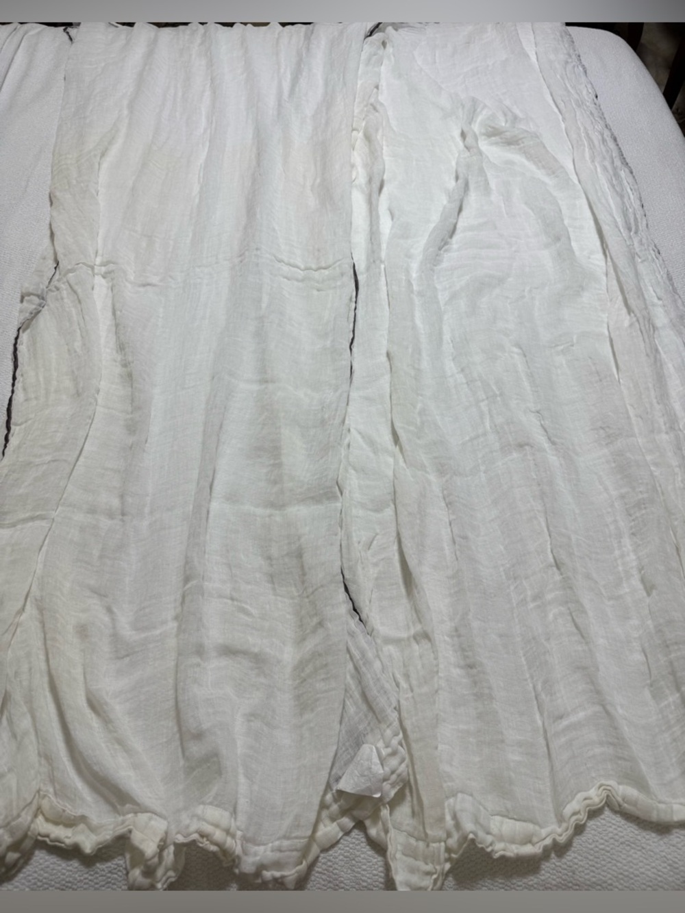 Fieldcrest luxury Curtain Panels White Linen with rod pocked 48"x77" - Picture 5 of 9